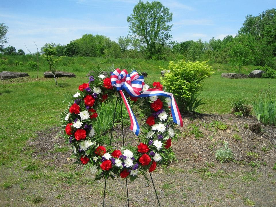Thanks to Christian Greenhouse, as always for the beautiful wreath they donated for the ceremony at the Veterans Park.