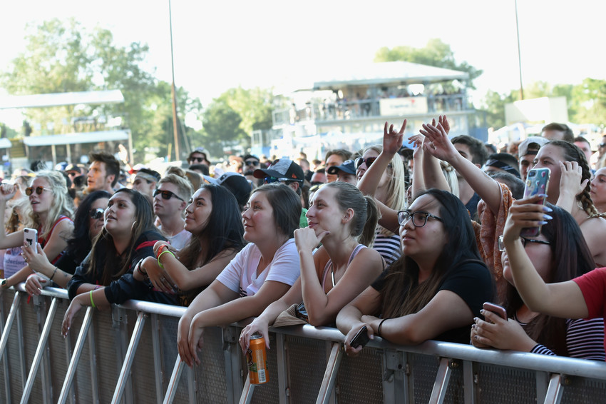 DENVER, CO - SEPTEMBER 14:  Festivalgoers attend as Ty Dolla $ign performs on the Rock Stage during day 1 of Grandoozy on September 14, 2018 in Denver, Colorado.  (Photo by Jeff Kravitz/FilmMagic)