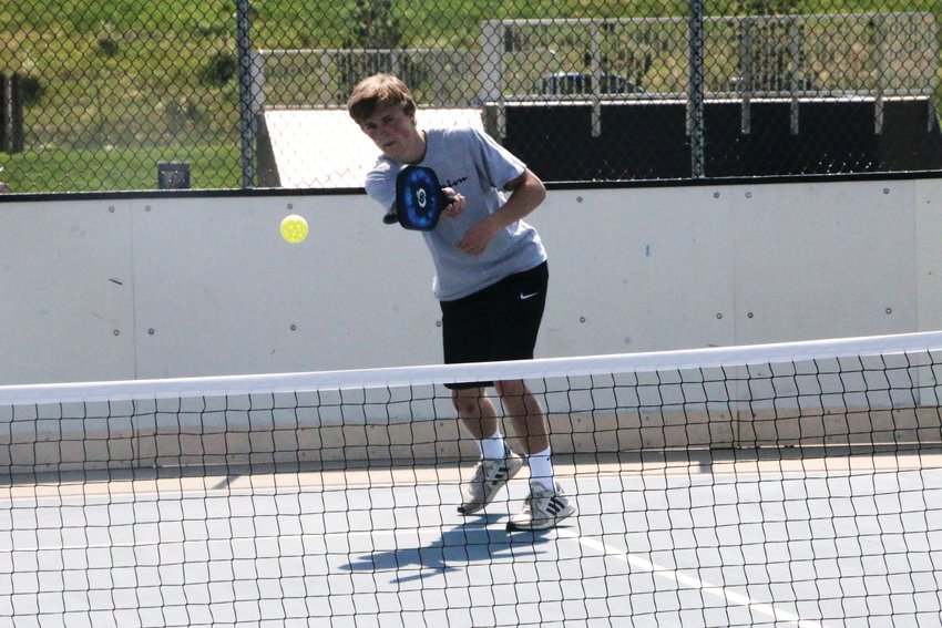 Brett Peterson, 19, shows that pickleball is not just a sport for seniors anymore.