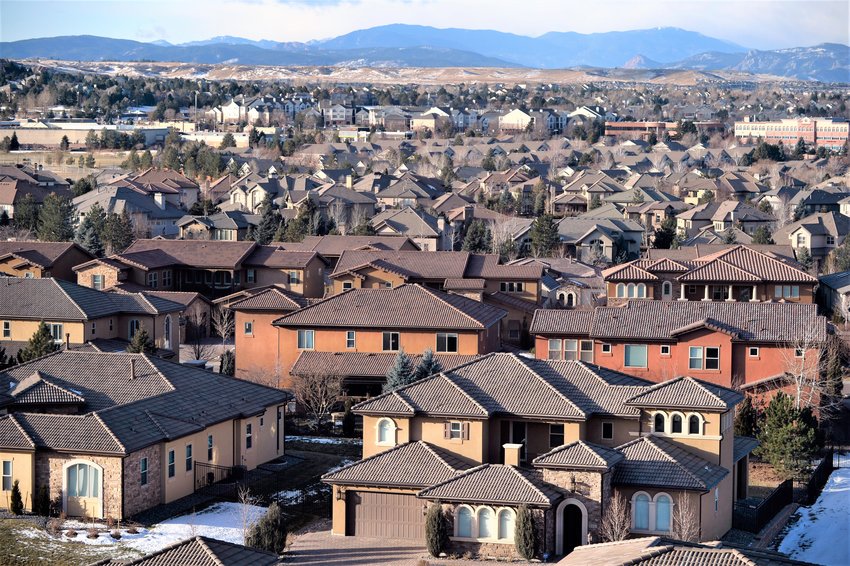 A view of housing in Lone Tree on Dec. 23, 2020. Douglas County’s population grows by 24 people per day and is projected to reach more than 460,000 by 2031, including additional development in communities such as Lone Tree.