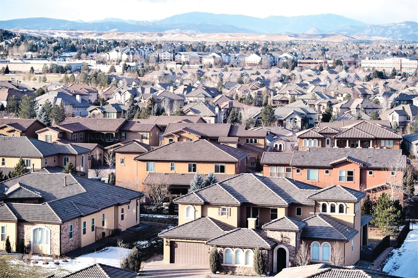 A view of housing in Lone Tree on Dec. 23, 2020. Douglas County's population grows by 24 people per day and is projected to reach more than 460,000 by 2031, including additional development in communities such as Lone Tree.