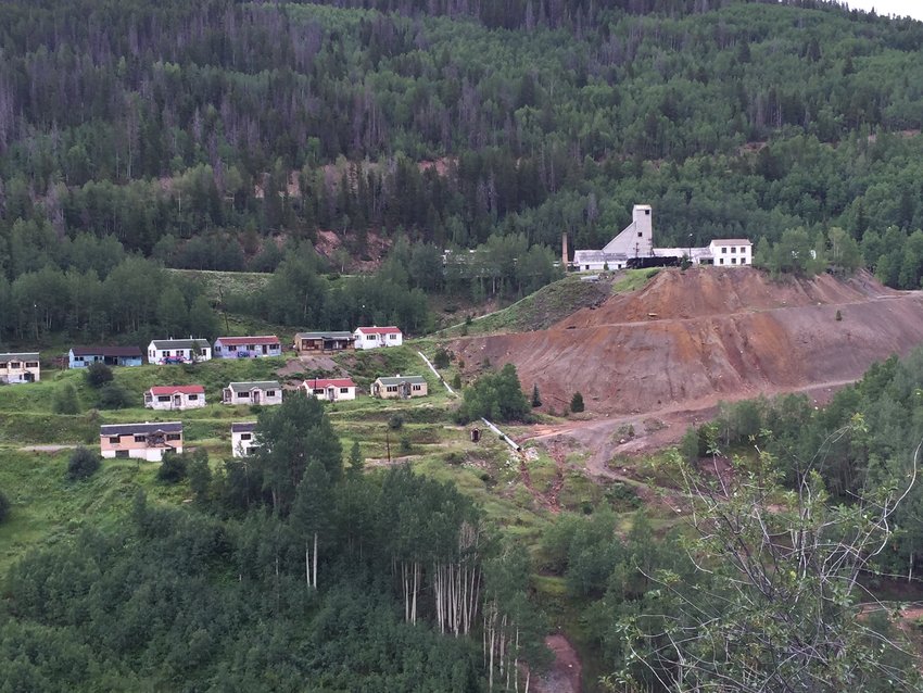 A present-day photo of Gilman, Colorado; a ghost town in Eagle County which became uninhabited in 1985.