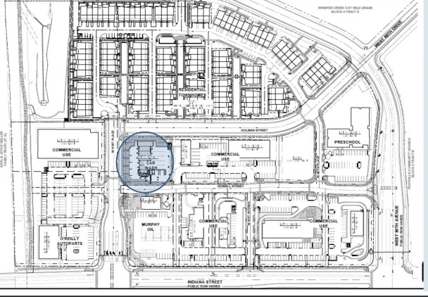 Vicinity map of the Whisper Village Car Wash proposal.