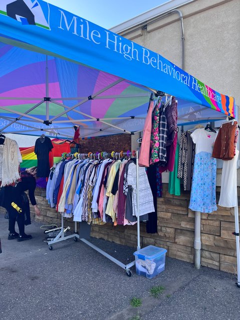 Marsha's Closet is a resource provided by Transgender Center of the Rockies, a program of Mile High Behavioral Healthcare. This image was taken on June 15, 2022.