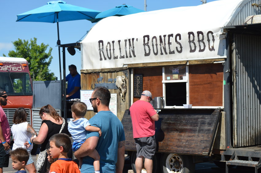 One of the three barbeque vendors at Centennial's annual "Brew-N-Que" event on July 9, 2022, was Rollin' Bones BBQ, which attends various events throughout Colorado.