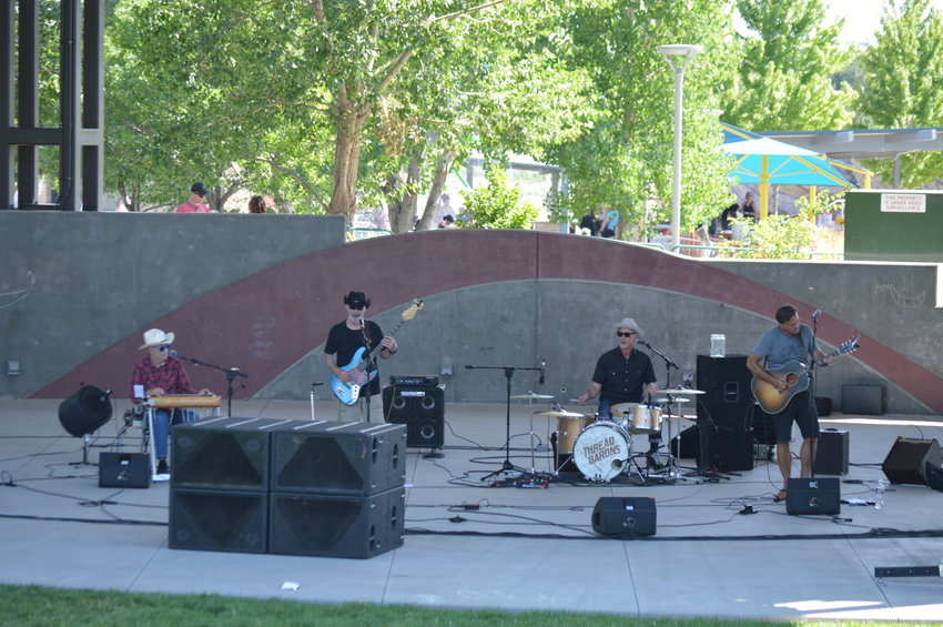 The ThreadBarons were the first band to take the stage at Centennial's annual "Brew-N-Que" on July 9, 2022, in Centennial Center Park.