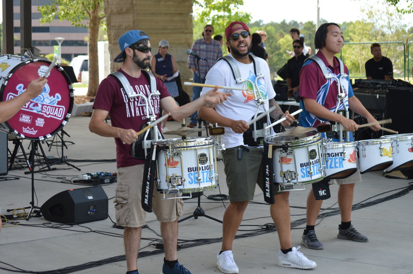 The Colorado Avalanche Celly Squad performed at “The Perfect Playlist” concert at Centennial Center Park on July 31, 2022.