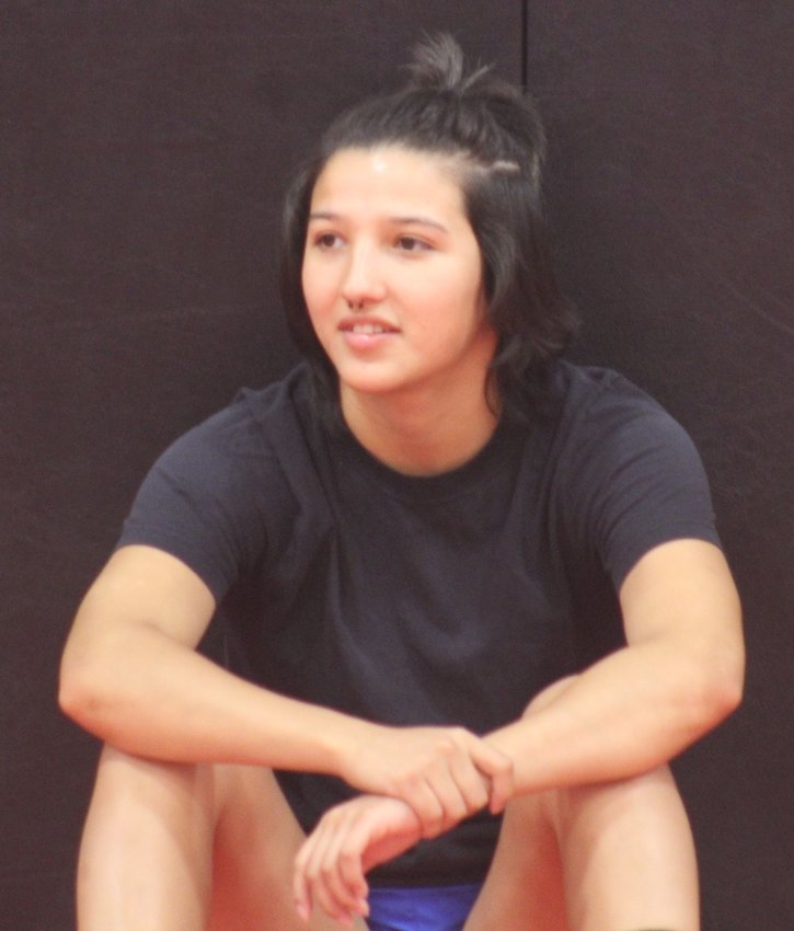 Jaslynn Gallegos oversees a girls wrestling camp at Brighton High School, her alma mater. She also wrestled on the boys team at Skyview High School.