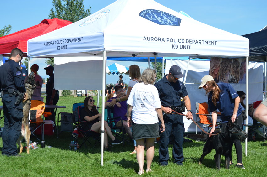 Multiple law enforcement agencies were at the Aug. 6 “RexRun” event, including members of the Aurora Police Department K-9 Unit.