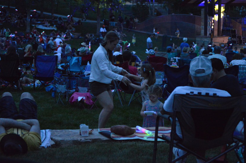 At Centennial Center Park on Aug. 13, 2022, 5-year-old Josie Faucheux danced with her mom, Ann Faucheux.
