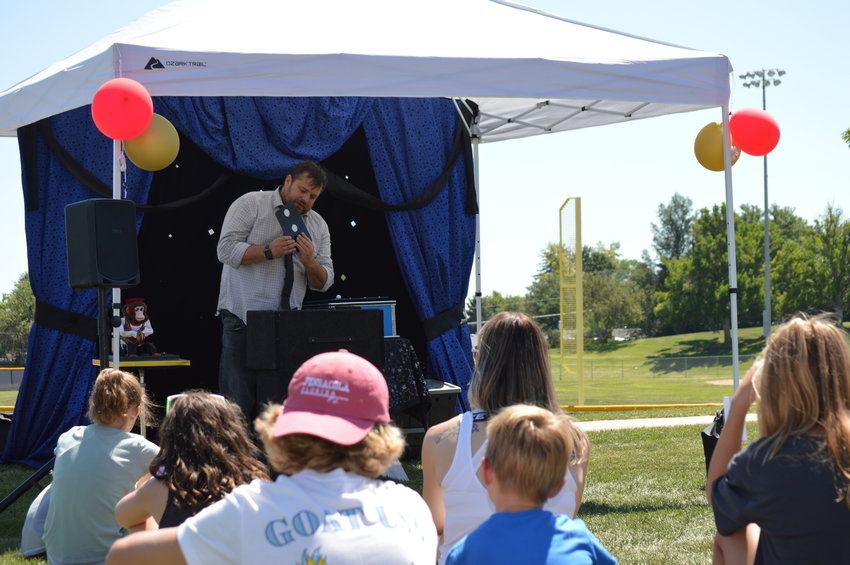 Robert Hansen, otherwise known as Magic Rob, performing at the Aug. 13 event at Sheridan Community Park.