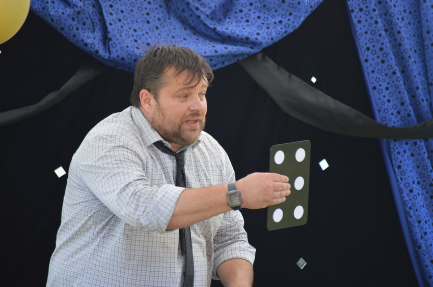 Robert Hansen, otherwise known as Magic Rob, performing at the Aug. 13 event at Sheridan Community Park.