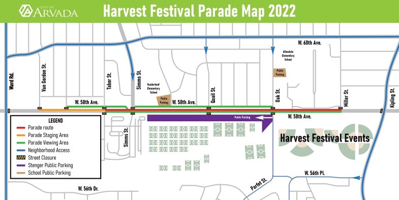 2022 Arvada Harvest Festival map.