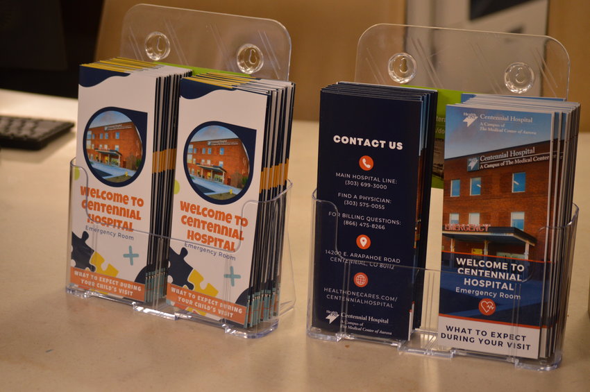 Pamphlets on display at Centennial Hospital on Aug. 17, 2022.