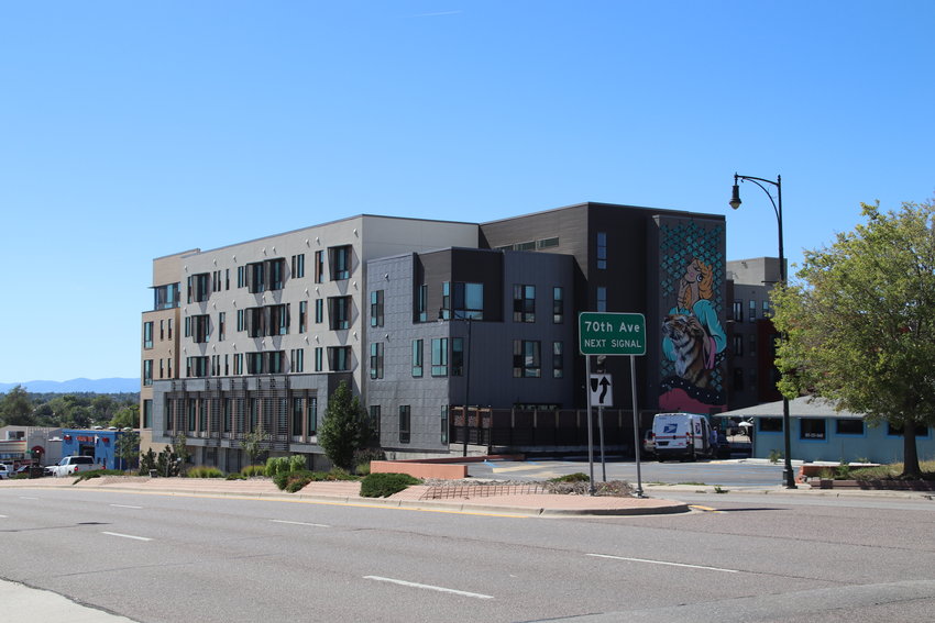 The ALTO affordable housing complex that stands across the street from the old Walmart location.