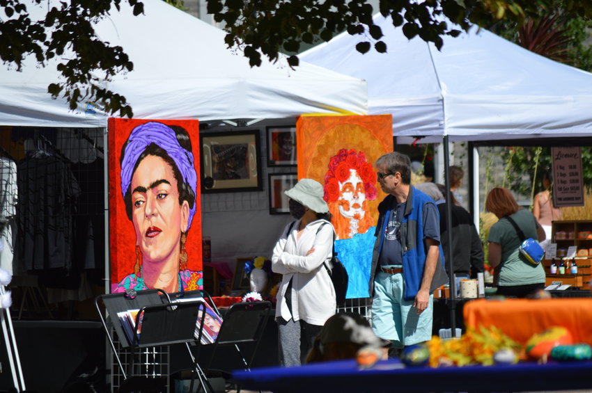 A variety of booths and local vendors were present at the Sept. 24 Centennial Chalk Art Festival.