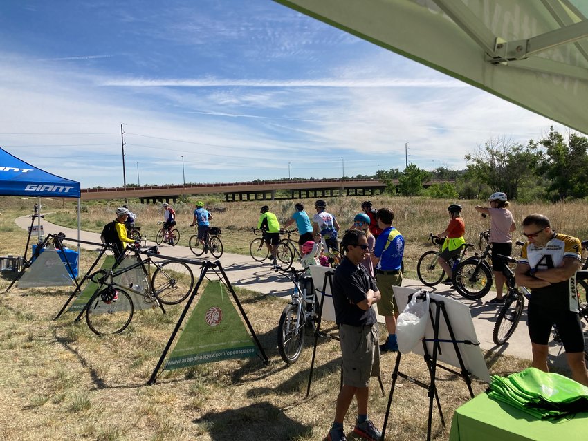 More than 200 people visited the Bike to Work Day station at Arapahoe Road Trailhead on June 22, 2022.