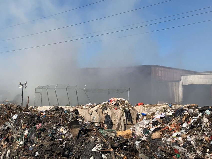 Englewood fire at a Waste Management facility at 2400 W. Union Ave. on June 28, 2022.