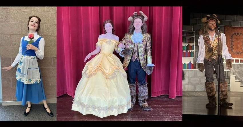 Elizabeth High School theater instructor Jennifer Barclay designed these Belle and Beast costumes for &ldquo;Beauty and the Beast,&rdquo; which was the school's spring musical in March. Barclay won the Bobby G Award for Outstanding Achievement in Costume Design for her work in the production.