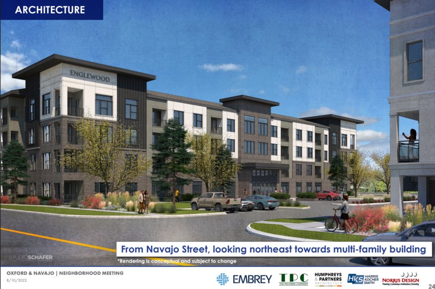Rendering of what the proposed 395-unit development could look like in Englewood, as of Aug. 10, 2022.