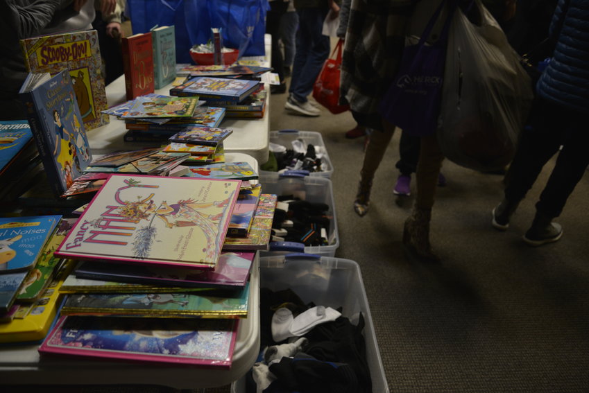 Books and socks at the Strive to Thrive event