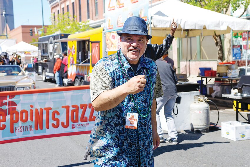 Arturo Gomez, music director at KUVO Jazz, appears in a previous year&rsquo;s Five Points Jazz Festival parade. The festival this year takes place on June 10.