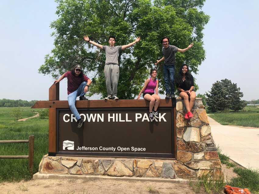 Before rafting, the students helped Jeffco Open Spaces at Crown Hill Park.
