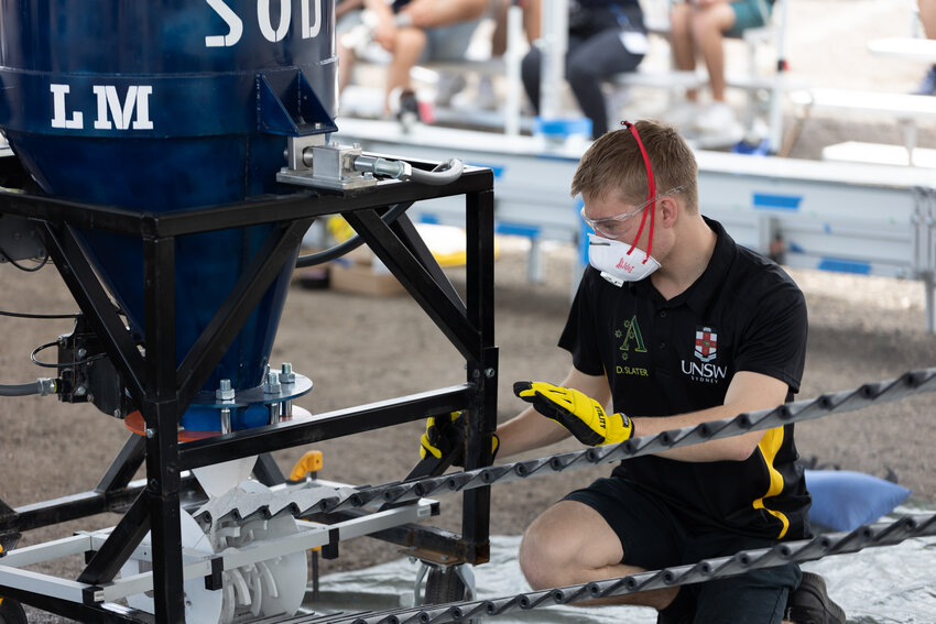 The Aussienauts, the team from Australia's University of New South Wales, competes in the second annual Over the Dusty Moon Challenge May 31-June 1 on the Colorado School of Mines campus. The Aussienauts took second place, winning a $4,000 prize.