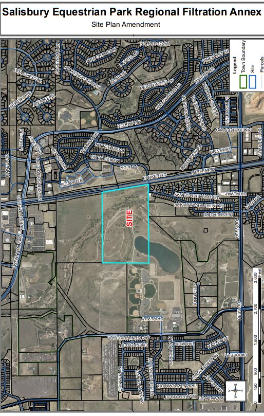 Regional Filtration Annex building and facility within the Salisbury Equestrian Park vicinity map.