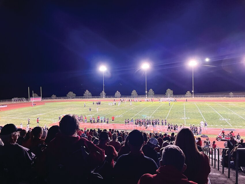 Friday night lights on Sept. 1 during the Elizabeth-Burlington football game, honored as the Denver Broncos High School Home Game of the Week.