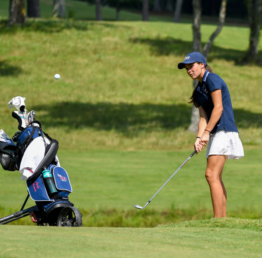 LADY FLAMES' GOLFER Alexandra Naumovski led the Lady Flames with a 147 and placed eighth  at the Savannah Lakes Fall Invitational Tuesday, Tuesday, in McCormick, S.C.
