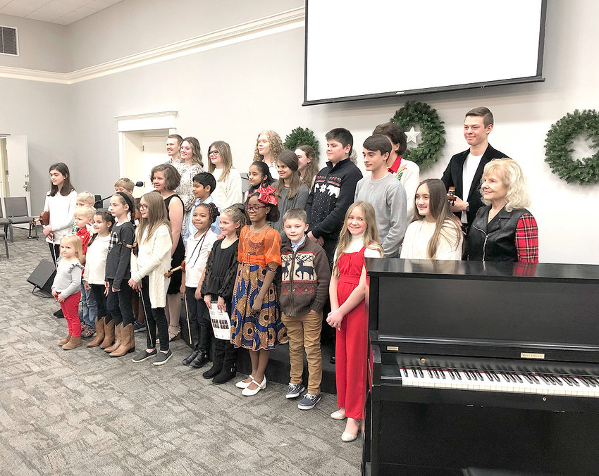 THE STUDENTS at North Cleveland Academy of Arts presented a recital in December in the Bryant Fellowship Hall of North Cleveland Church of God. Suzuki Strings performers, who are students of Celia Shaneyfelt, playing were Malia Banther, Hannah Abbott, Charlie Davis, Liza Bell, Sahiti Rajuladevi, Gwenna Fourqueumin, Alayna Itson, Asher Clanton, James Clanton and Adican McMahan. Coleman Smart&rsquo;s vocal students performing were Carolina Whitworth and Peyton Whitworth. Piano students of Ruth Bowles and Judy Warrington performing were Joella Bocco, Praseeda Bathi, David Bennett, Brynlee Souders, Braylee Souders, Lexi Hicks, Timothy Alexander, Antonio Victoria, Zoe Byers, Praketh Bathi, Aliyah Suits, Alayna Itson, Gabrielle Victoria and Kentan Zekas. Ruth James, who is academy director, may be contacted for registration.