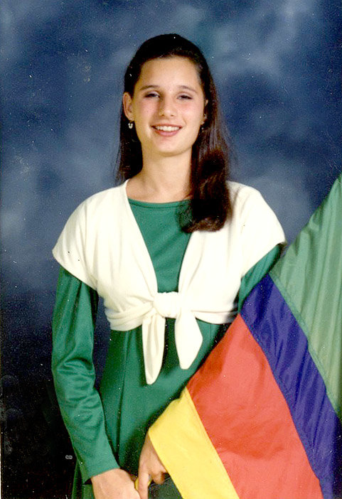 MICHELLE FINNELL, circa 1993, was in the color guard at Bradley Central High School.
