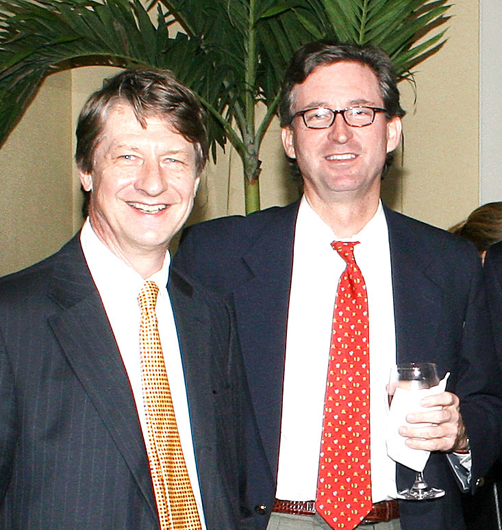 P.J. O'Rourke, left, with the author.