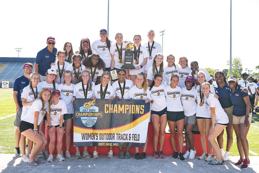 THE LEE UNIVERSITY WOMEN'S women&rsquo;s track and field won its fifth consecutive GSC outdoor track and field championship Saturday, in Clinton, Miss.