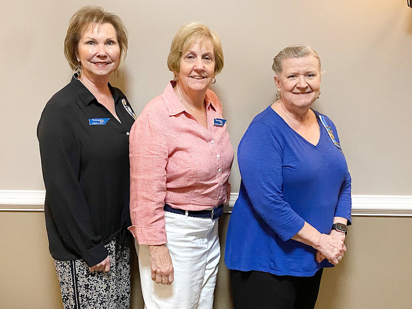 May DAR hostesses were, from left, Janice Duff, Carolyn Hendrix and Debra Hamilton. (Not pictured is Wendy Martin.)