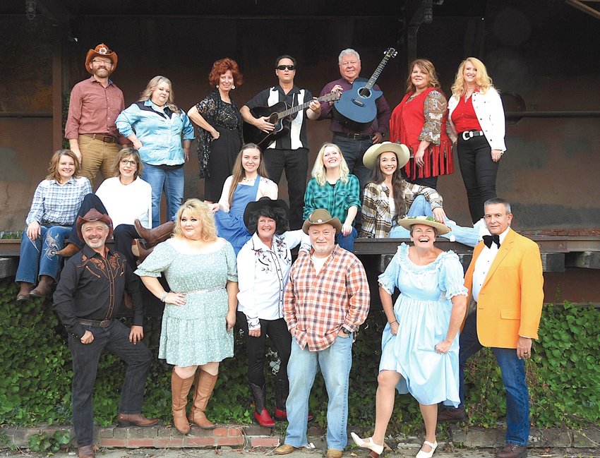 THE BANG-A-RANG PLAYERS will perform &quot;HeartStrings&quot; at CSCC Sept. 23-25. Ready to perform as their favorite county music stars are, front from left, Kevin Roberts, Sabrina Calfee, Lisa Geren, Tony Pharr, Melissa Woody and Dewey Woody; middle, Angela Duncan, Rene Diamond, Shelby Keller, Summer Poteet and Shelby Hammonds; back, Chad McKeel, Jill Rymer, Kathy Karnes, Jonathon Tyndall, Tim Poteet, Connie Isbill and Tammy Liner.