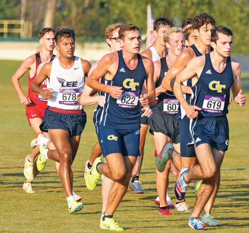 LEE UNIVERSITY'S Adan Rodriguez placed 21st overall to help the Flames finish second in the Gold Races at the Live in Lou Cross Country Classic Saturday morning at E.P. &ldquo;Tom&rdquo; Sawyer State Park in Louisville, Ky.