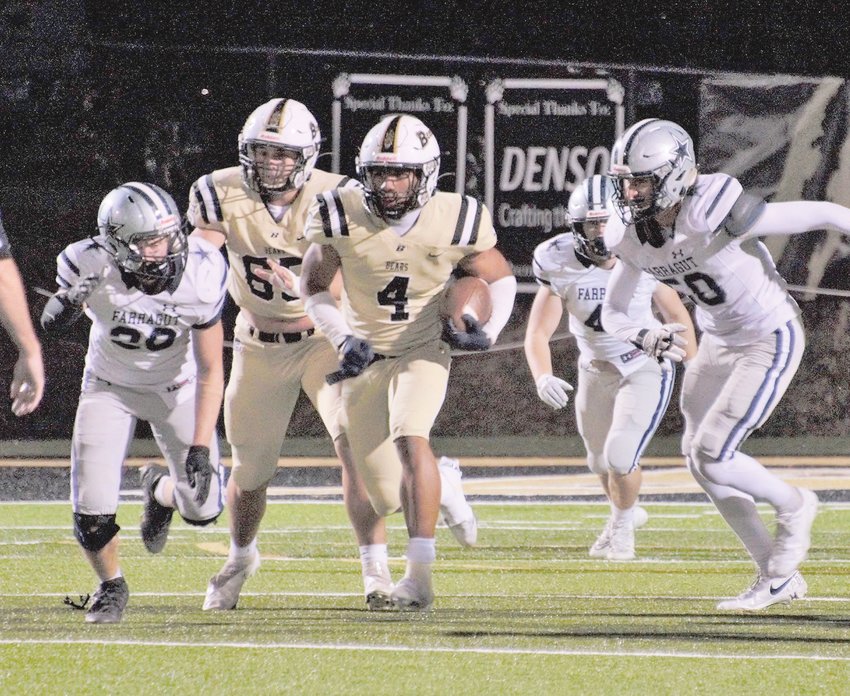 SOPHMORE RB J'Alan Terry (4) returned to the Bradley Central line up last week and will help lead the team to Rhea County Friday in what is sure to be a very physical game.