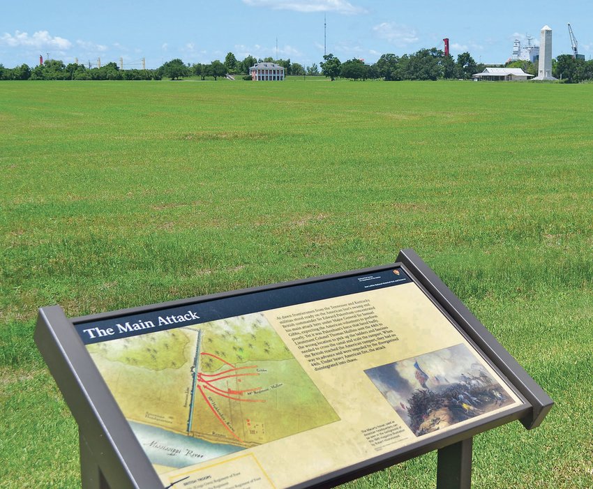 CHALMETTE BATTLEFIELD in Louisiana is where the Battle of New Orleans took place in the War of 1812.
