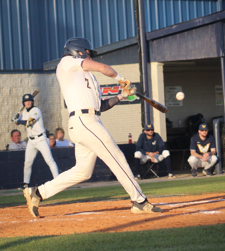 WALKER VALLEY senior Tucker Ownbey roped a double as part of getting on base three times in Tuesday's 11-1 stampede past Sequoyah, at Mike Turner Field.