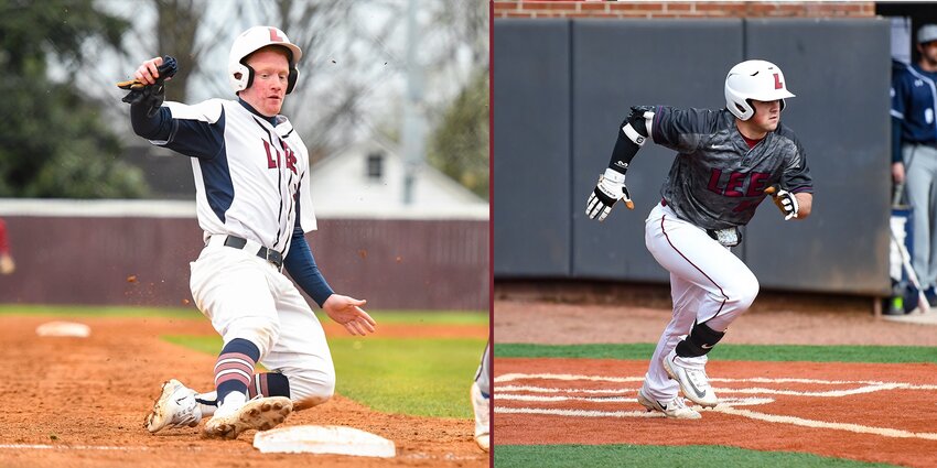 LEE UNIVERSITY freshman Malachi Cloud, left, and former Bradley Central standout Riley Black have been named to the  D2CCA Baseball All-South Region Second Team.