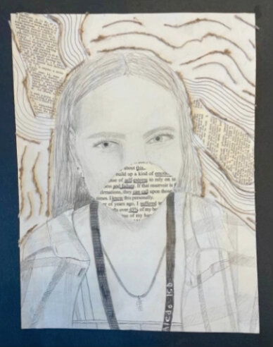 Jetta Hess, a student at McAnally middle School, placed second with "Self Portrait." Her teacher is Sharese Dickerson.