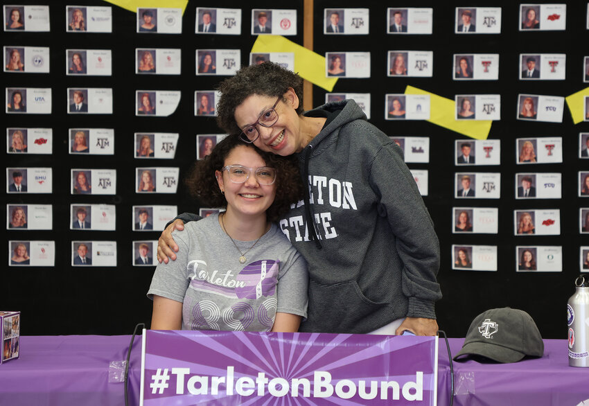 Victoria Duffey signed with Tarleton State University in choir. She is shown with Cheryl Duffey.
