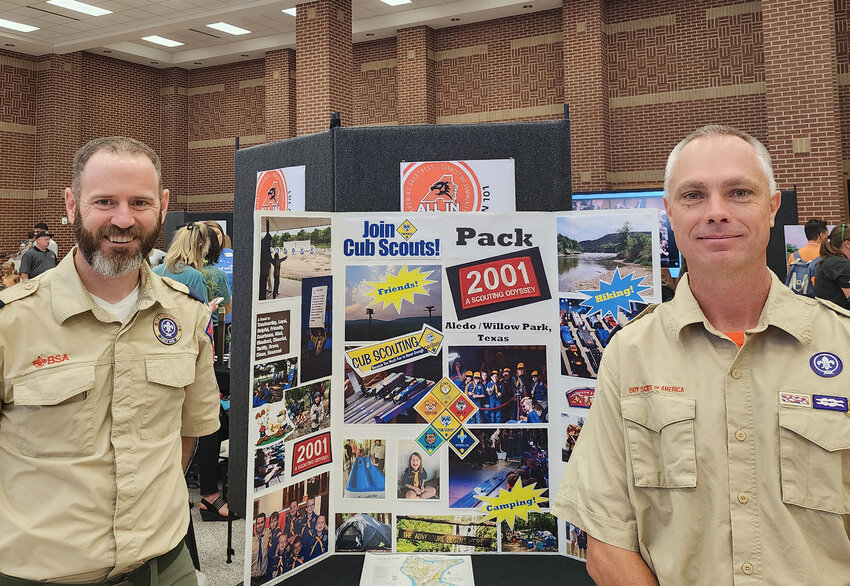 Cub Master Joe Davidson and Den Leader Jeff Fink represented Cub Scouts Pack 2001.