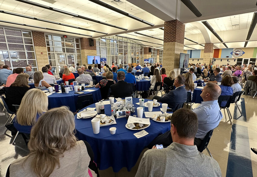 The Weatherford High School cafeteria was a busy place on July 31 when the Weatherford Education Foundation hosted new teachers and the local business community to a new teacher luncheon.