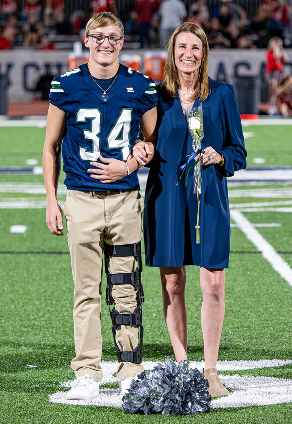 Senior Jackson Sykes is shown with his mother, Kelley Sykes.