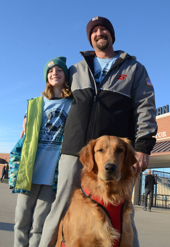 The Thanksgiving Trot is pet friendly. Just ask Corbin, or his owners Ruby and Jeff King.