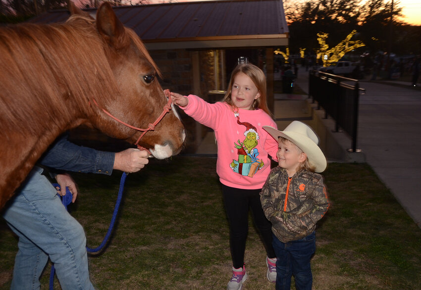 Riley and Rusty Reese met a new friend at the Layla Horse Rescue tent.