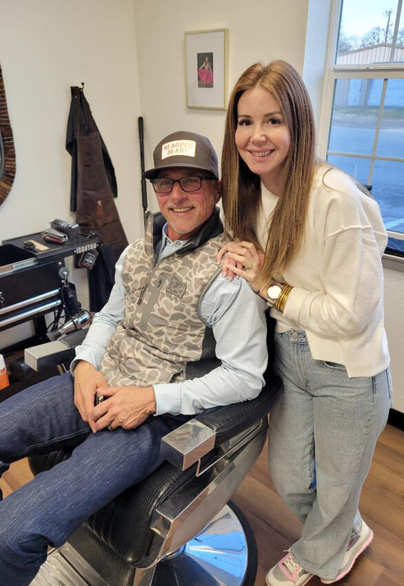 Kandy and Garrett Thompson own barber shops in Weatherford and Millsap, each with the same laid back atmosphere as the new Aledo location.